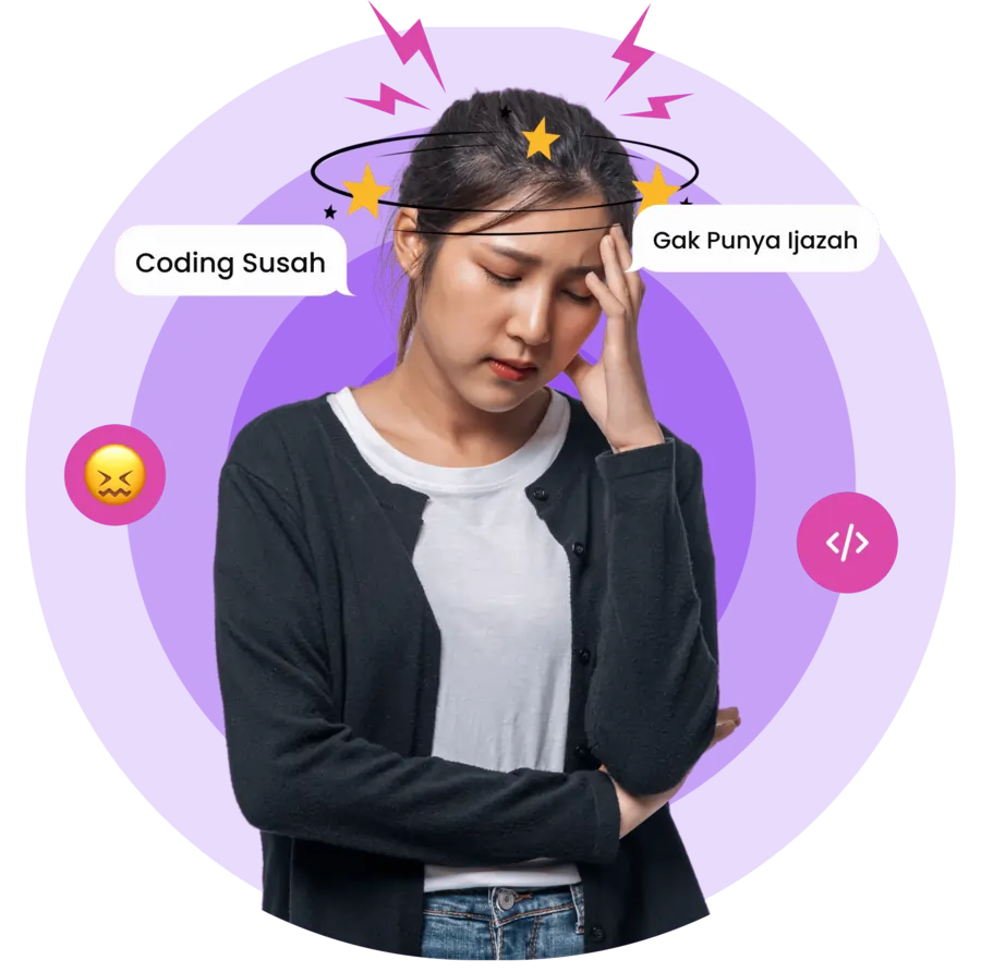 Woman feeling stressed with thoughts